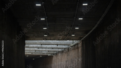 tunnel with lights