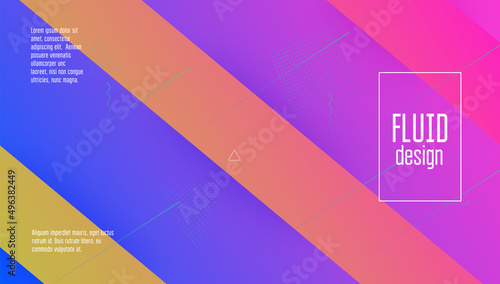 Liquid Poster. Business Composition. Color Geometric Layout. Rainbow Banner. Trendy Page. 3d Landing Page. Pink Graphic Shape. Minimal Texture. Magenta Liquid Poster