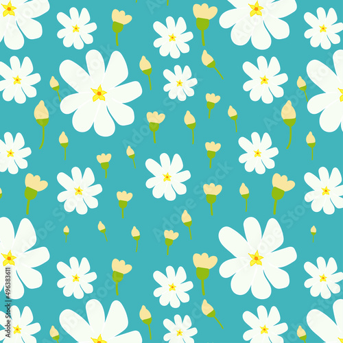 White floral repeated pattern