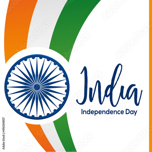Isolated flag India independence day vector illustration