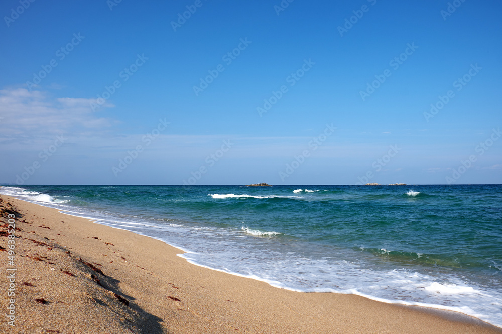 Gyeongpo Beach in Gangneung-si, South Korea. Gyeongpo Beach is a famous beach in Korea.

