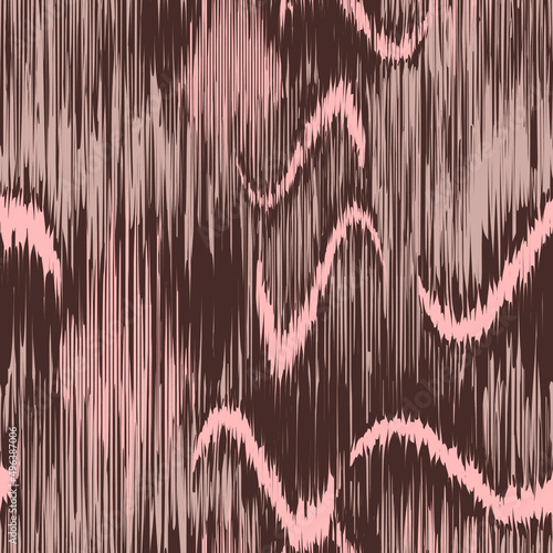 Abstract hobo print. Vertical irregular stripes. Seamless pattern.