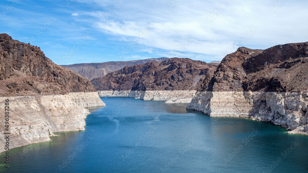 Looking into Lake Meade from the Hoover dam 