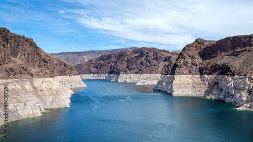 Looking into Lake Meade from the Hoover dam  photo