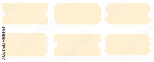 Set of Tickets in different design.