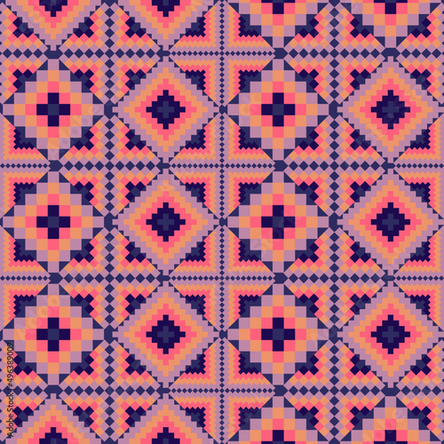 Ethnic pattern geometric colombian wayuu	
