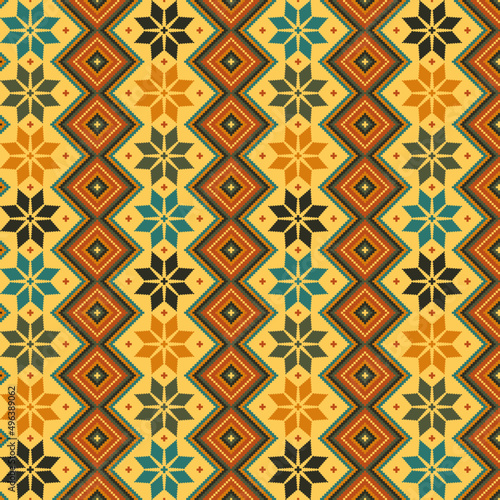 Ethnic pattern geometric colombian wayuu	
