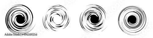 Fotografie, Obraz Detailed abstract spiral, swirl, twister, whirl design element vector