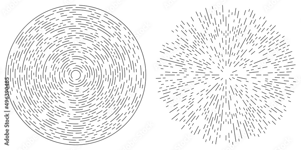 Fotografija Random radial, circular lines