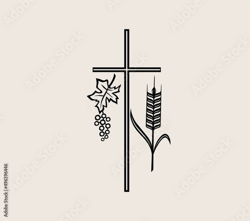 Christian Cross Symbol and Sign, art vector design