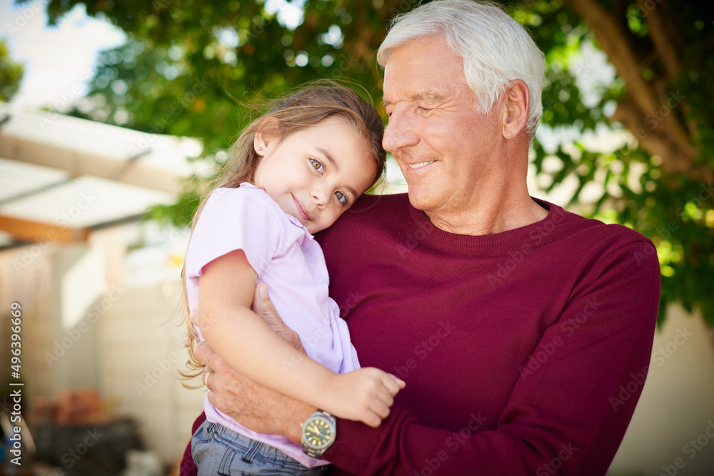 I love my granddad. Cropped shot of a senior man bonding with his granddaughter. I love my granddad. Cropped shot of a senior man bonding with his granddaughter.