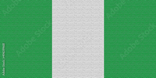 Nigeria  flag. NG national goverment logo. State banner of capital of  Abuja . Nigeria  patriotism symbol. Nation independence NGA. Flag with filter texturization. 2D Image photo