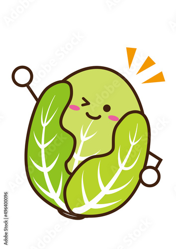 白菜キャラクター　線あり