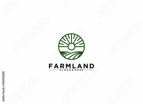 farmland logo template in white background