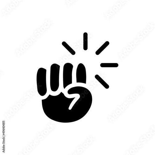 Hand knocking on door icon