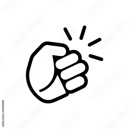 Hand knocking on door icon