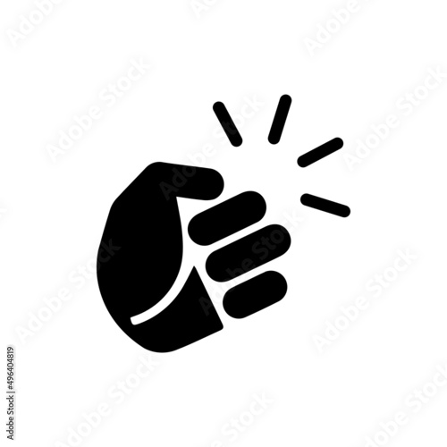 Hand knocking on door icon
