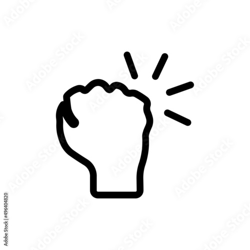 Hand knocking on door icon
