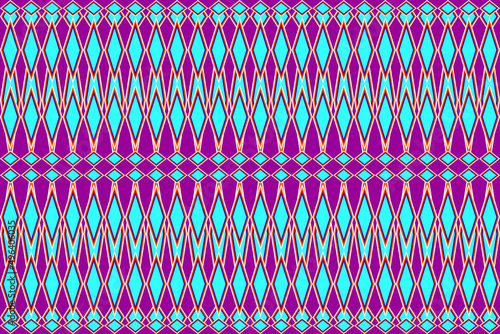 Seamless ethnic fabric pattern, Thai fabric pattern design, carpet, wallpaper, curtain, upholstery, clothing, wrap, batik, purple background fabric pattern