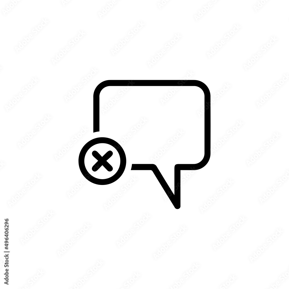 Fototapeta premium Delete chat icon