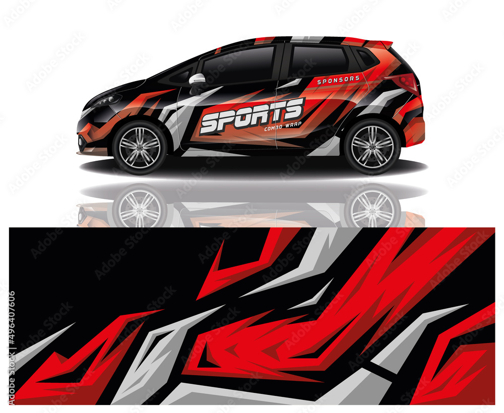 wrap car design template