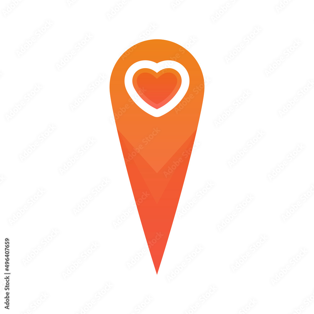 Fototapeta premium love location logo element design template icon