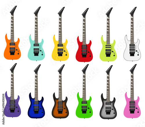 Guitars Models 3 / Ai Illustrator File / Editable