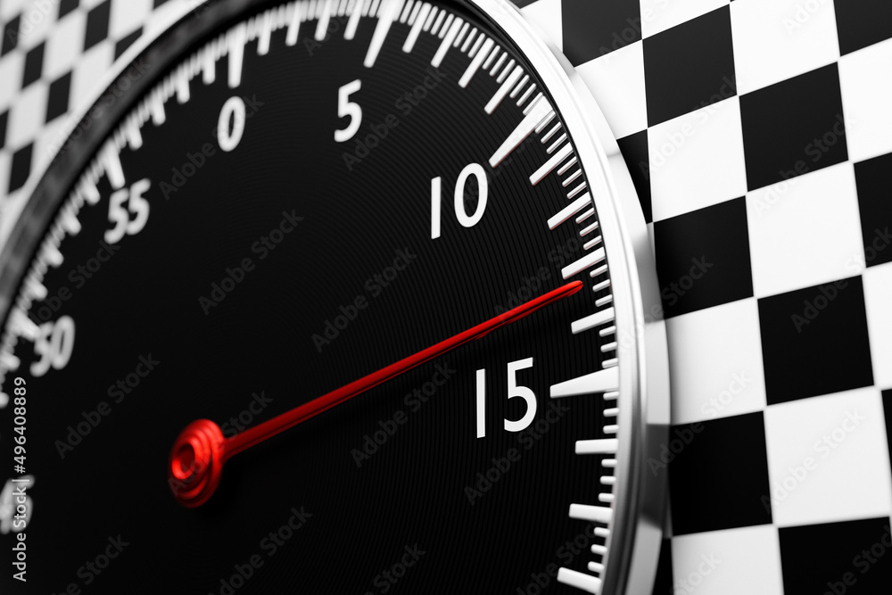 3d illustration of black round clock, stopwatch on a black and white checkered background. Stopwatch icon, logo. Chronometer, vintage timer 3d illustration of black round clock, stopwatch on a black and white checkered background. Stopwatch icon, logo. Chronometer, vintage timer