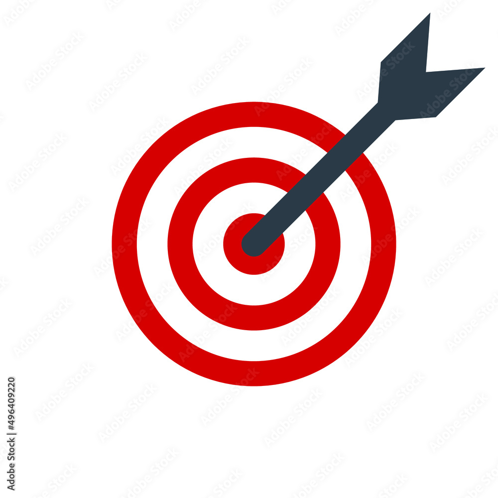 Target with Arrow Symbol Icon. vector illustration Target with Arrow Symbol Icon. vector illustration