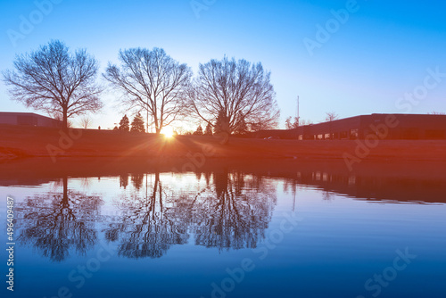 lake in the morning