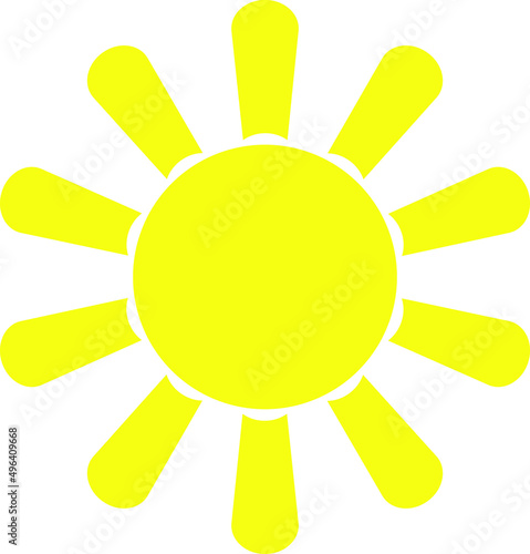 icon of sun vector 