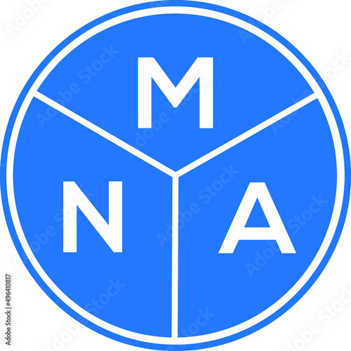 MNA letter logo design on black background. MNA  creative initials letter logo concept. MNA letter design.