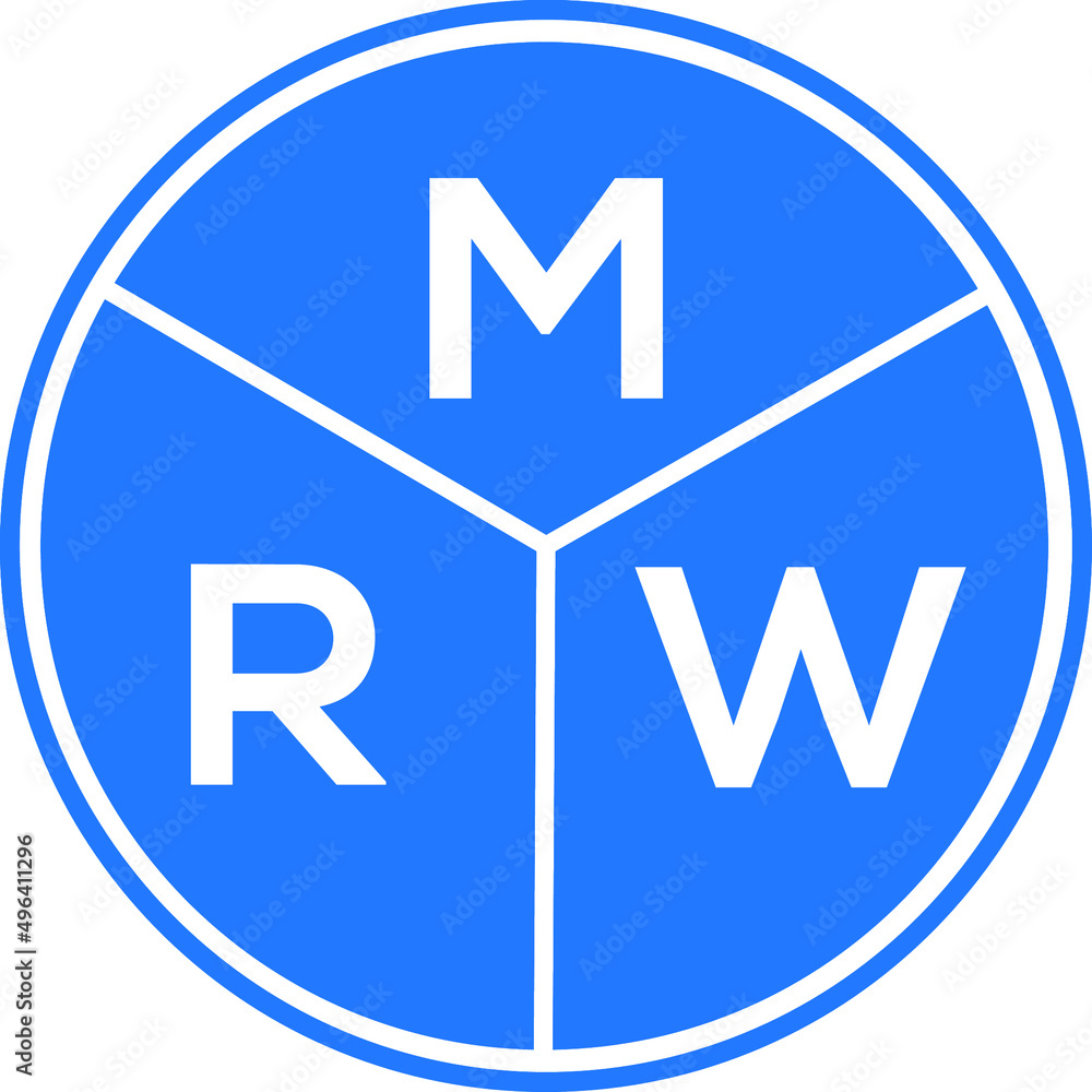MRW letter logo design on white background. MRW creative circle letter logo concept. MRW letter design. MRW letter logo design on white background. MRW creative circle letter logo concept. MRW letter design.