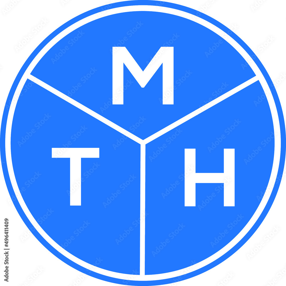 MTH letter logo design on white background. MTH creative circle letter logo concept. MTH letter design. MTH letter logo design on white background. MTH creative circle letter logo concept. MTH letter design.