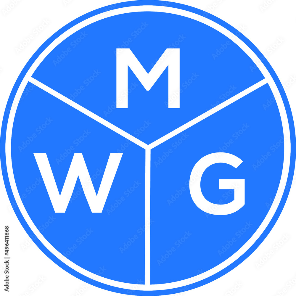 MWG letter logo design on white background. MWG creative circle letter logo concept. MWG letter design. MWG letter logo design on white background. MWG creative circle letter logo concept. MWG letter design.