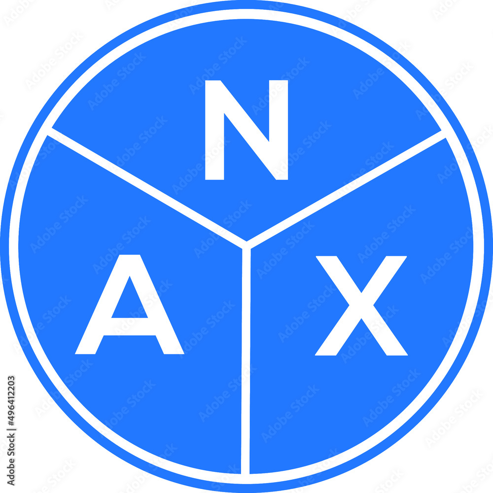 NAX letter logo design on white background. NAX creative circle letter logo concept. NAX letter design.
NAX letter logo design on white background. NAX creative circle letter logo concept. NAX letter design.