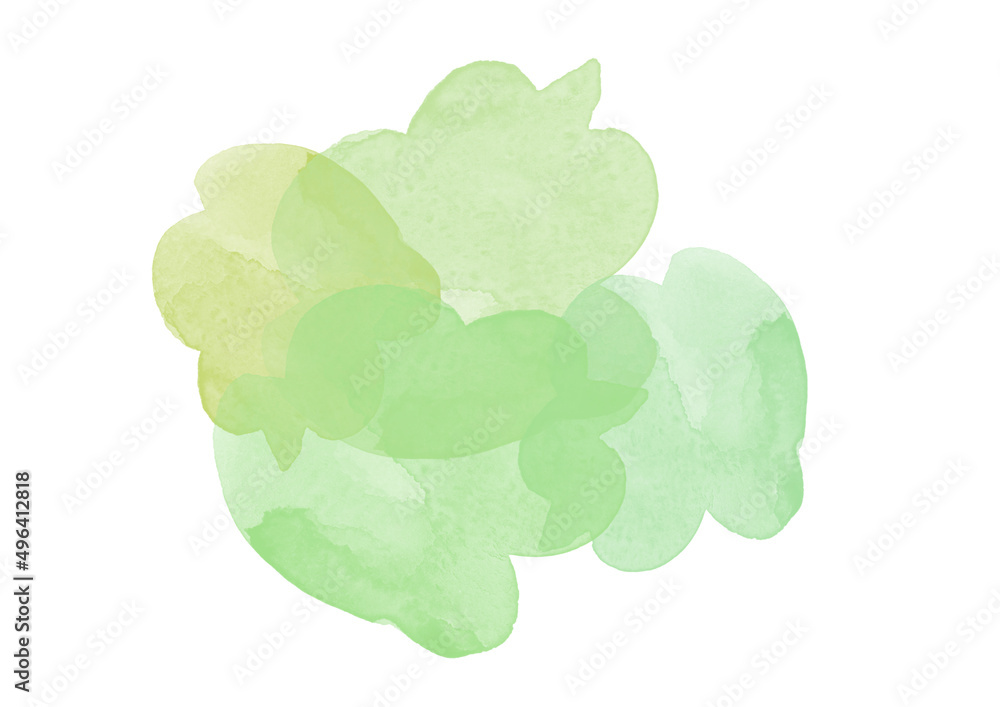 Watercolor green and beige abstract Blots on white background. Colorful gradient Blobs, mottled blurred watercolor splashes Watercolor green and beige abstract Blots on white background. Colorful gradient Blobs, mottled blurred watercolor splashes