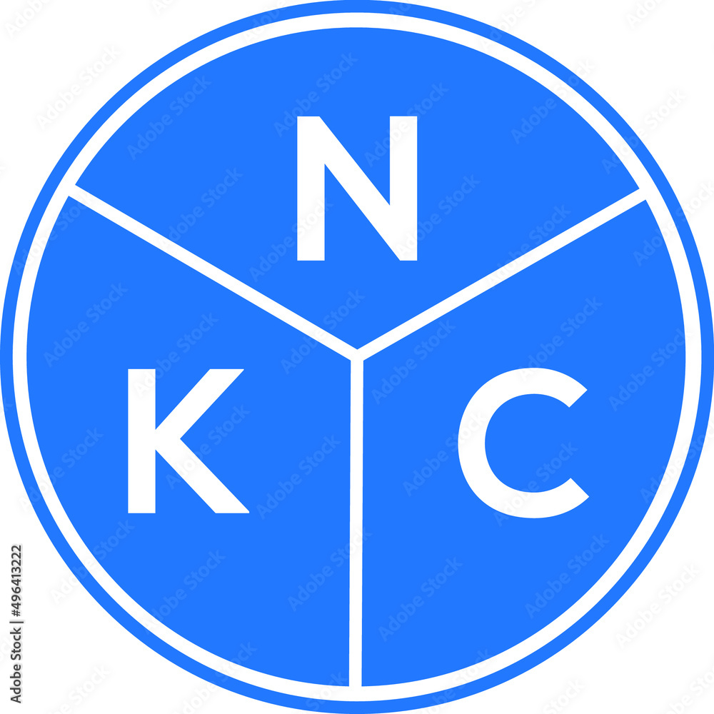 NKC letter logo design on white background. NKC creative circle letter logo concept. NKC letter design. NKC letter logo design on white background. NKC creative circle letter logo concept. NKC letter design.