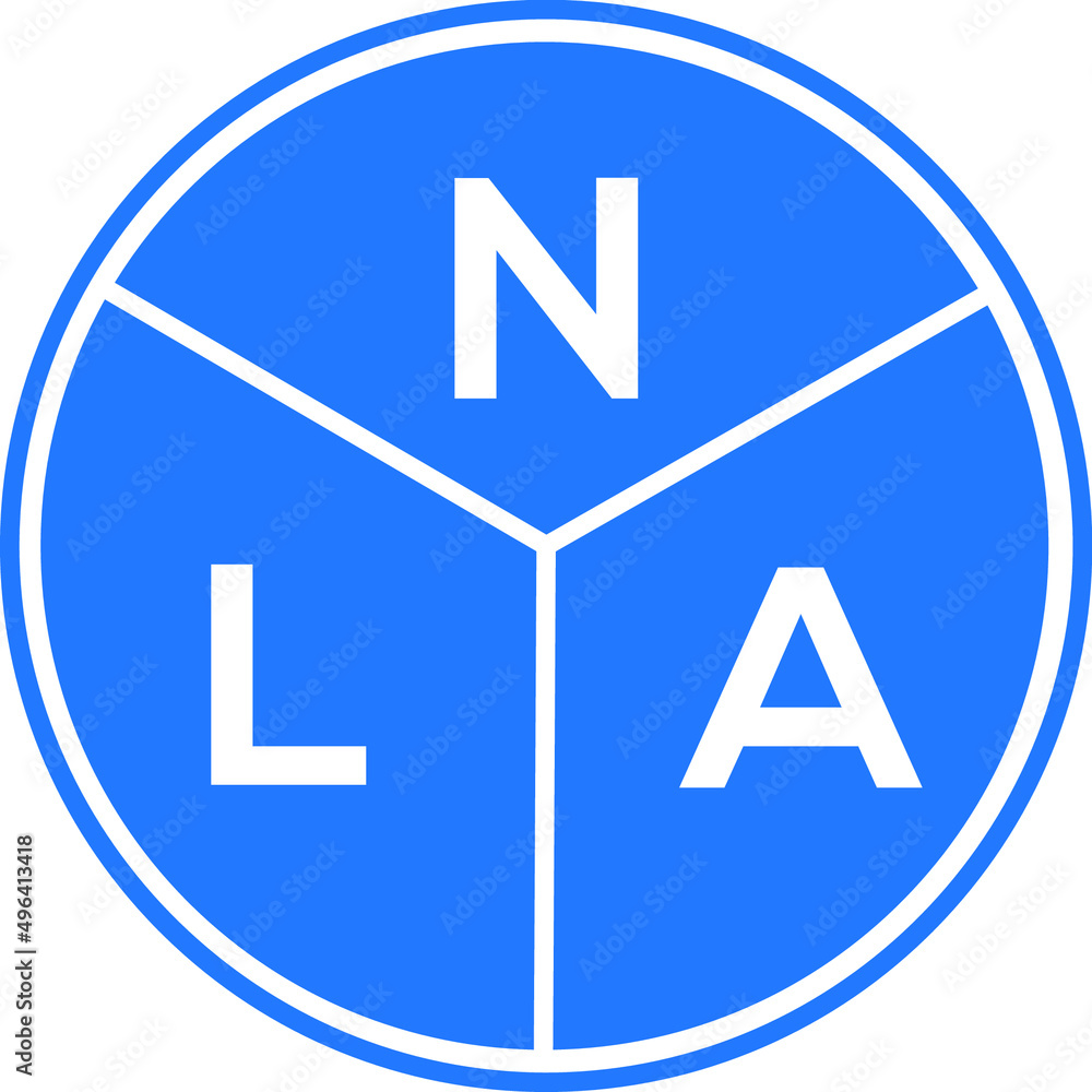 NLA letter logo design on white background. NLA creative circle letter logo concept. NLA letter design. NLA letter logo design on white background. NLA creative circle letter logo concept. NLA letter design.