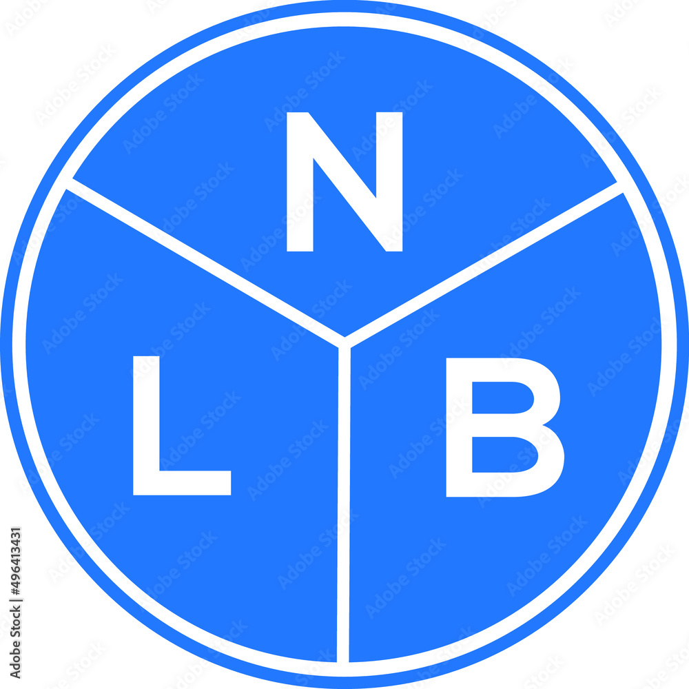 NLB letter logo design on white background. NLB creative circle letter logo concept. NLB letter design. NLB letter logo design on white background. NLB creative circle letter logo concept. NLB letter design.