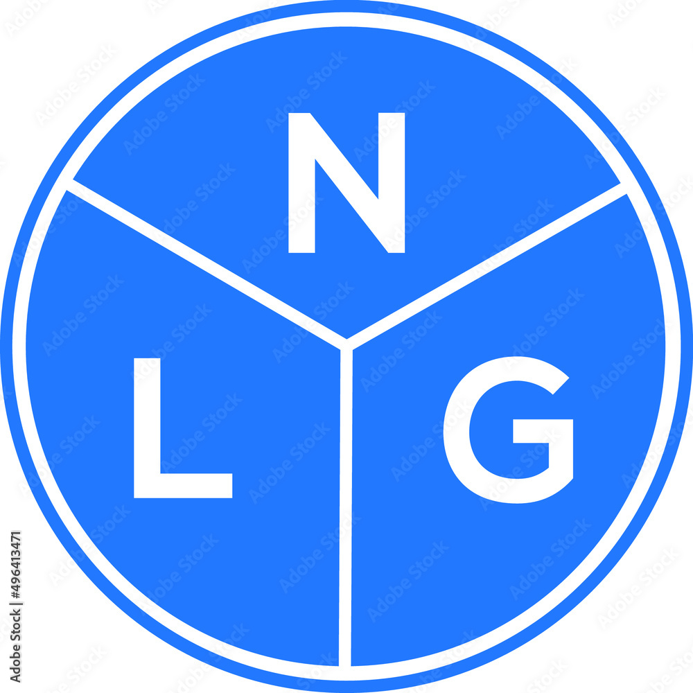 NLG letter logo design on white background. NLG creative circle letter logo concept. NLG letter design. NLG letter logo design on white background. NLG creative circle letter logo concept. NLG letter design.