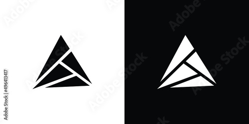 Simple triangle vector logo in a modern style.