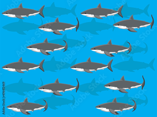 Great White Shark Animation Seamless Wallpaper Background