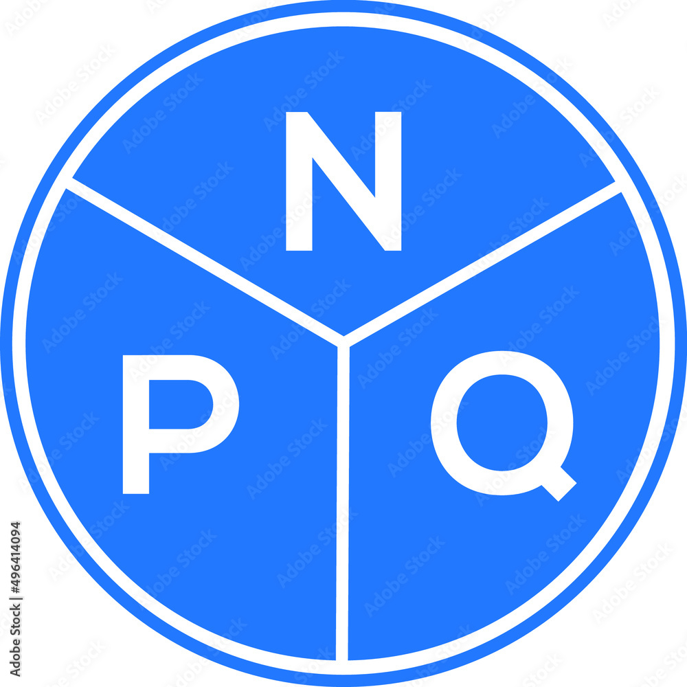NPQ letter logo design on white background. NPQ creative circle letter logo concept. NPQ letter design. NPQ letter logo design on white background. NPQ creative circle letter logo concept. NPQ letter design.