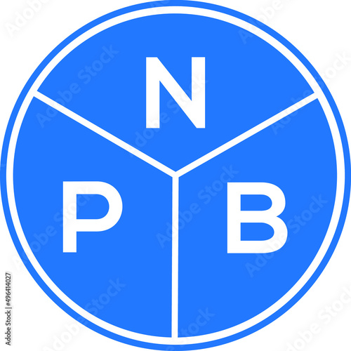 NPB letter logo design on white background. NPB  creative circle letter logo concept. NPB letter design. photo