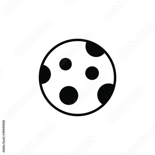 Moon, Night, Moonlight, Midnight Solid Line Icon Vector Illustration Logo Template. Suitable For Many Purposes.