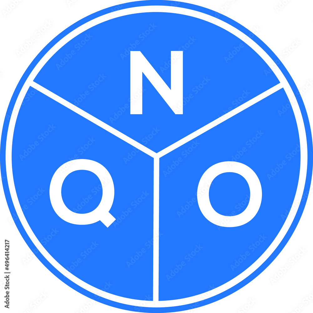 NQO letter logo design on white background. NQO creative circle letter logo concept. NQO letter design. NQO letter logo design on white background. NQO creative circle letter logo concept. NQO letter design.