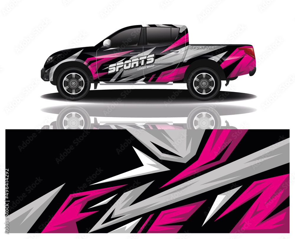 Fototapeta premium wrap car design template