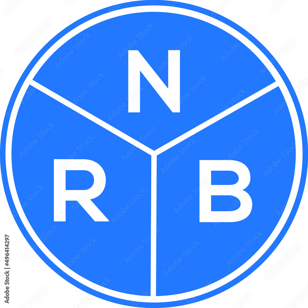 NRB letter logo design on white background. NRB creative circle letter logo concept. NRB letter design. NRB letter logo design on white background. NRB creative circle letter logo concept. NRB letter design.
