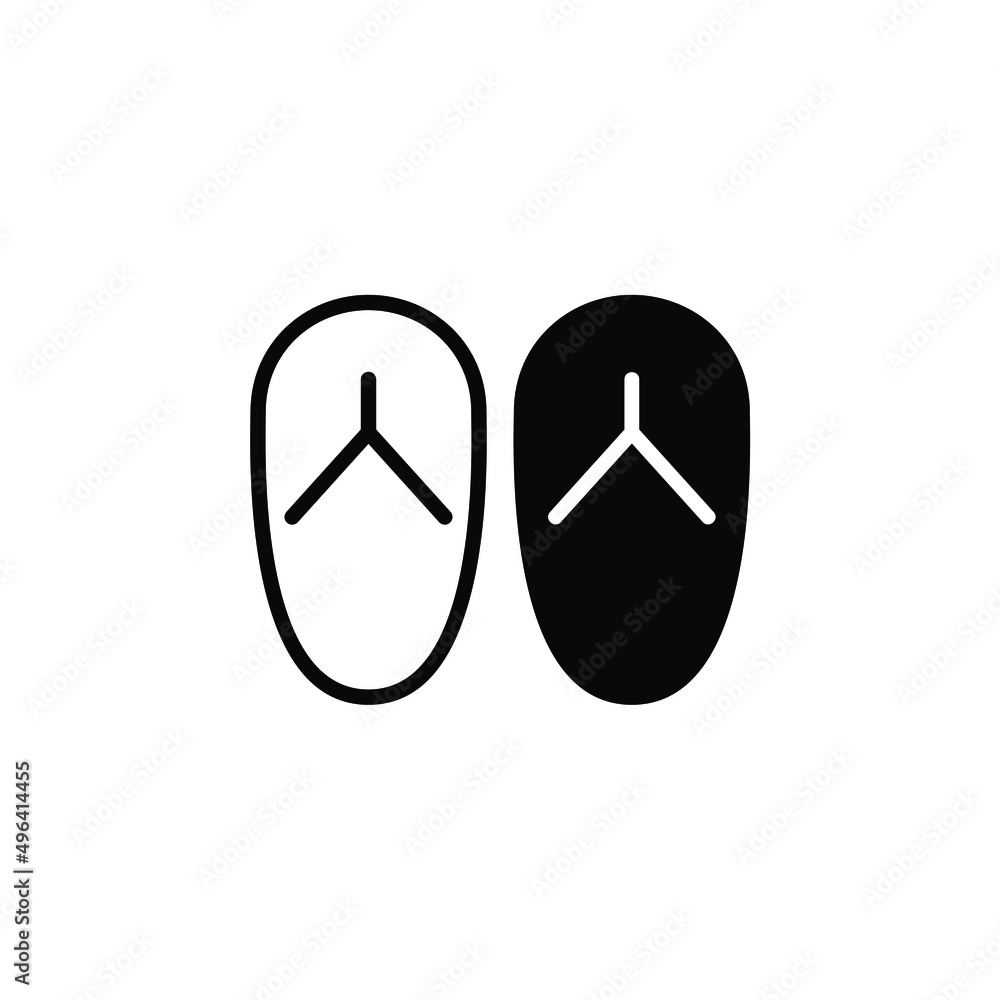 Sandal, Footwear, Slipper, Flip-Flop Solid Line Icon Vector Illustration Logo Template. Suitable For Many Purposes. Sandal, Footwear, Slipper, Flip-Flop Solid Line Icon Vector Illustration Logo Template. Suitable For Many Purposes.